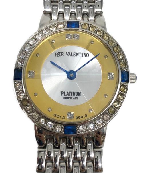 per valentino（ペレバレンチノ）per valentino (ペレバレンチノ) 腕時計 シルバー×ゴールドの古着・服飾アイテム