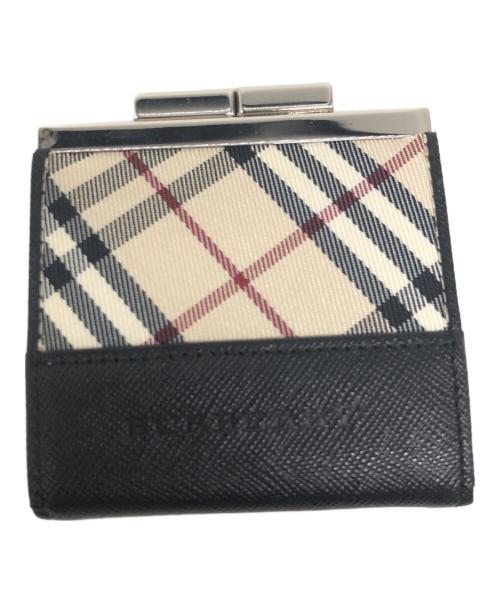 BURBERRY（バーバリー）BURBERRY (バーバリー) コインケース ブラック×アイボリーの古着・服飾アイテム