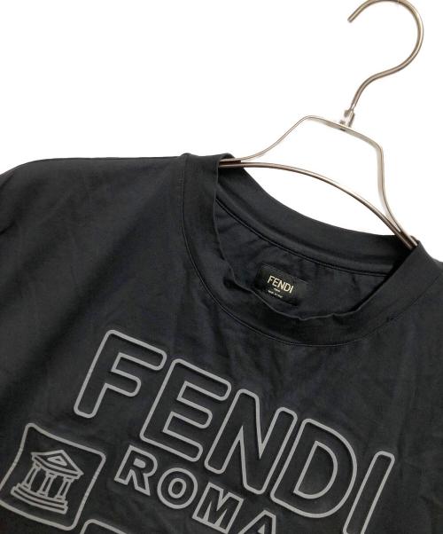 FENDI（フェンディ）FENDI (フェンディ) クルーネックＴシャツ ブラック サイズ:Sの古着・服飾アイテム
