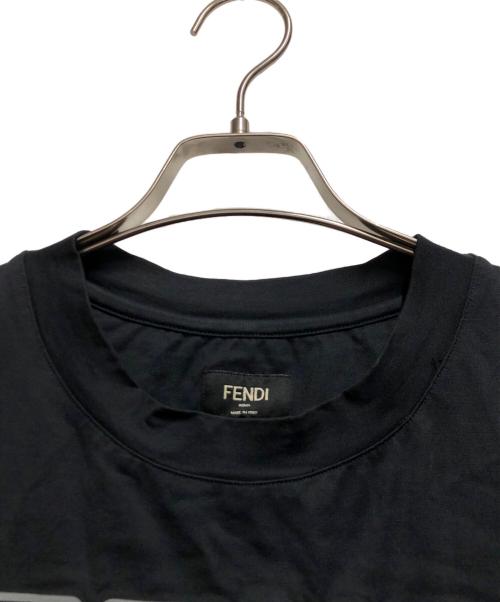 FENDI（フェンディ）FENDI (フェンディ) クルーネックＴシャツ ブラック サイズ:Sの古着・服飾アイテム