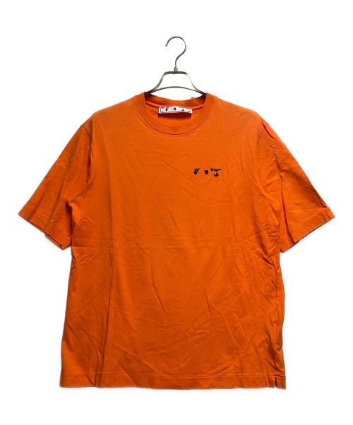 OFFWHITE（オフホワイト）OFFWHITE (オフホワイト) ロゴプリント半袖Tシャツ オレンジ サイズ:Sの古着・服飾アイテム