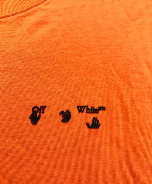 OFFWHITE（オフホワイト）OFFWHITE (オフホワイト) ロゴプリント半袖Tシャツ オレンジ サイズ:Sの古着・服飾アイテム
