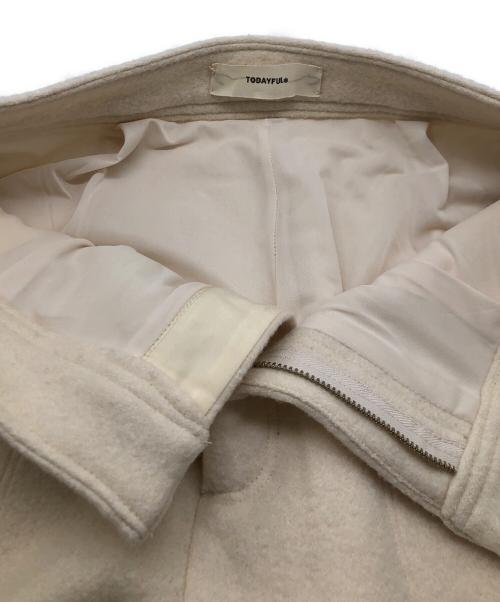 TODAYFUL（トゥデイフル）TODAYFUL (トゥデイフル) Drawstring Wool Pants ホワイト サイズ:ＳＩＺＥ３８の古着・服飾アイテム