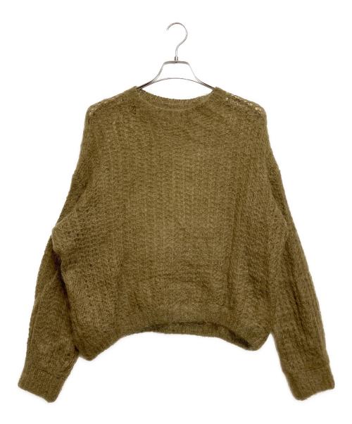 Adam et Rope（アダム エ ロペ）Adam et Rope (アダム エ ロペ) シアーモヘヤプルオーバー オリーブ サイズ:FREEの古着・服飾アイテム