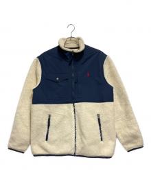 POLO RALPH LAUREN（ポロ・ラルフローレン）の古着「フリースジャケット」｜ネイビー×アイボリー