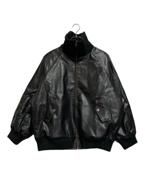 Java（ジャバ）Java (ジャバ) リブタートルフェイクレザージャケット ブラック サイズ:Lの古着・服飾アイテム
