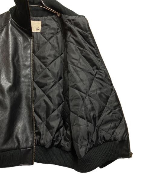Java（ジャバ）Java (ジャバ) リブタートルフェイクレザージャケット ブラック サイズ:Lの古着・服飾アイテム