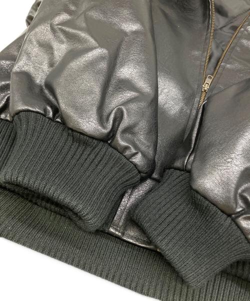 Java（ジャバ）Java (ジャバ) リブタートルフェイクレザージャケット ブラック サイズ:Lの古着・服飾アイテム