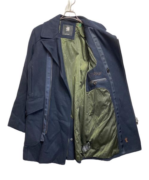 G-STAR RAW（ジースターロゥ）G-STAR RAW (ジースターロゥ) BikerWoolLongCoat ネイビー サイズ:ＳＩＺＥ　　Mの古着・服飾アイテム