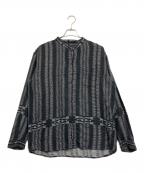 RATSラッツ）の古着「STAND COLLAR NATIVE SHIRT」｜ブラック