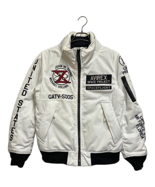 AVIREX（アヴィレックス）AVIREX (アヴィレックス) GT-10フライトジャケット ホワイト サイズ:Ｍの古着・服飾アイテム