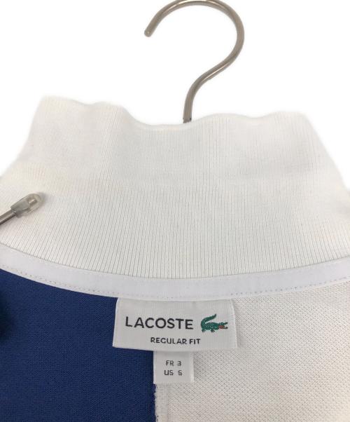 LACOSTE（ラコステ）LACOSTE (ラコステ) ストライプポロシャツ ホワイト×ブルー サイズ:FR 3/US 5の古着・服飾アイテム