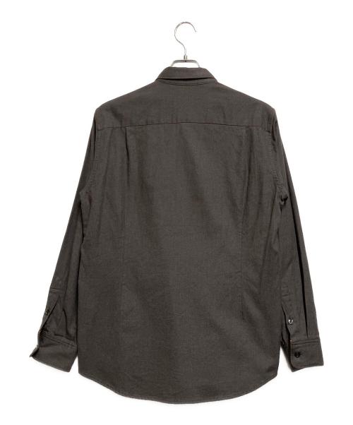 AOURE（アウール）AOURE (アウール) ビエラプレーンシャツ ブラウン サイズ:Lの古着・服飾アイテム