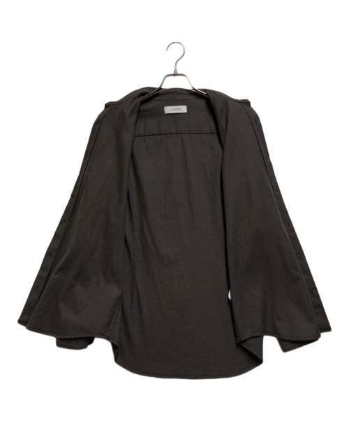 AOURE（アウール）AOURE (アウール) ビエラプレーンシャツ ブラウン サイズ:Lの古着・服飾アイテム