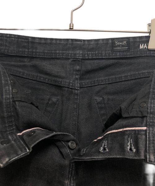 YANUK（ヤヌーク）YANUK (ヤヌーク) YOSHIMASA HOSHIBA (ヨシマサ ホシバ) デニムパンツ ブラック サイズ:W３２の古着・服飾アイテム