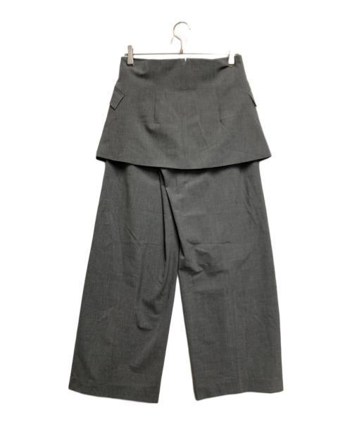 Adam et Rope（アダム エ ロペ）Adam et Rope (アダム エ ロペ) コルセットセットレイヤードパンツ グレー サイズ:38の古着・服飾アイテム