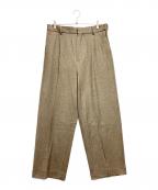 Adam et Ropeアダム エ ロペ）の古着「ヘリンボンスラックス」｜ベージュ