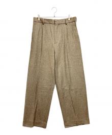 Adam et Rope（アダム エ ロペ）の古着「ヘリンボンスラックス」｜ベージュ