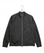 MICHEL KLEIN HOMMEミッシェルクラン オム）の古着「リブ編みナイロンMA-1ブルゾン」｜ブラック
