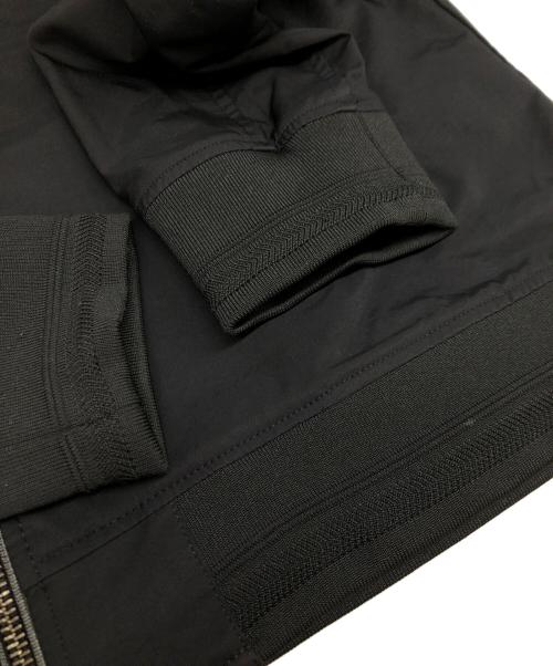MICHEL KLEIN HOMME（ミッシェルクラン オム）MICHEL KLEIN HOMME (ミッシェルクラン オム) リブ編みナイロンMA-1ブルゾン ブラック サイズ:51の古着・服飾アイテム