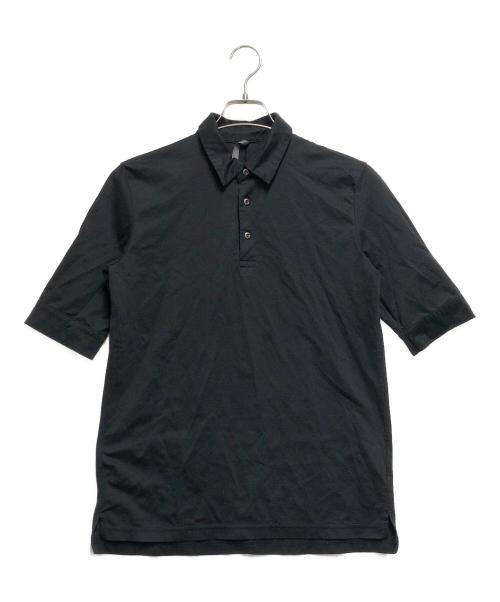 KAZUYUKI KUMAGAI ATTACHMENT（カズユキクマガイ アタッチメント）KAZUYUKI KUMAGAI ATTACHMENT (カズユキクマガイ アタッチメント) Co/Peモクロディーポロシャツ ブラック サイズ:1の古着・服飾アイテム