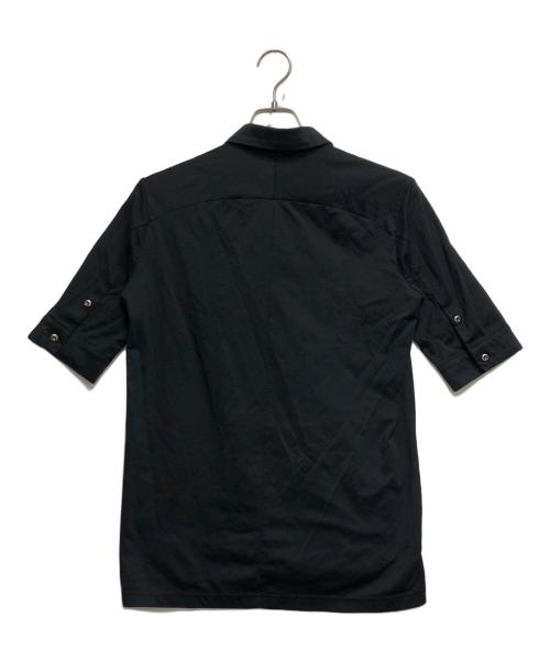 KAZUYUKI KUMAGAI ATTACHMENT（カズユキクマガイ アタッチメント）KAZUYUKI KUMAGAI ATTACHMENT (カズユキクマガイ アタッチメント) Co/Peモクロディーポロシャツ ブラック サイズ:1の古着・服飾アイテム