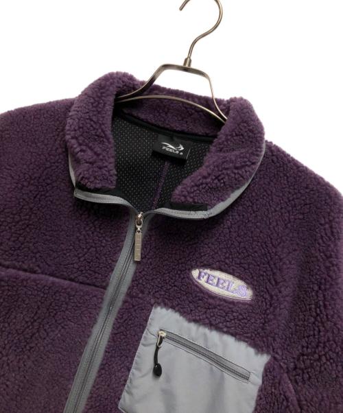 FEELS（フィールズ）FEELS (フィールズ) BOA FLEECE ZIP JACKET パープル サイズ:Ｍの古着・服飾アイテム