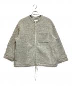 Iアイ）の古着「wool crew neck knit cardigan」｜ライトグレー