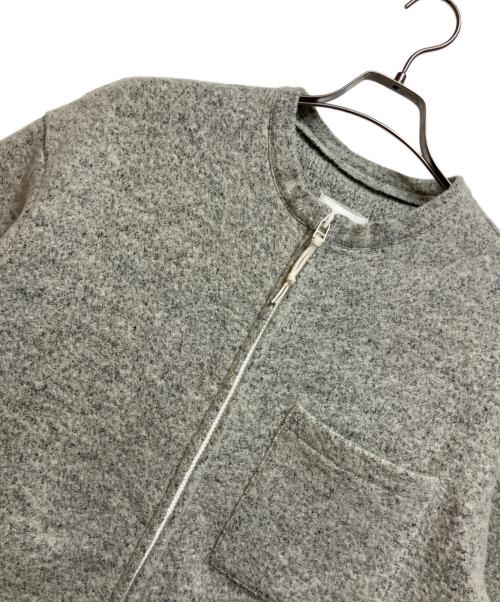 I（アイ）I (アイ) wool crew neck knit cardigan ライトグレー サイズ:3の古着・服飾アイテム