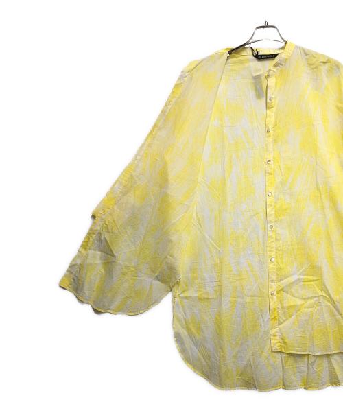mizuiro-ind（ミズイロインド）mizuiro-ind (ミズイロインド) プリントスタンドカラーシャツチュニック イエロー サイズ:FREEの古着・服飾アイテム