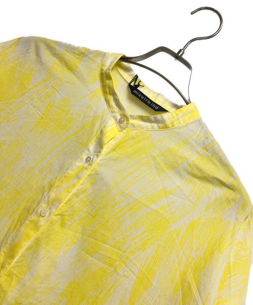 mizuiro-ind（ミズイロインド）mizuiro-ind (ミズイロインド) プリントスタンドカラーシャツチュニック イエロー サイズ:FREEの古着・服飾アイテム