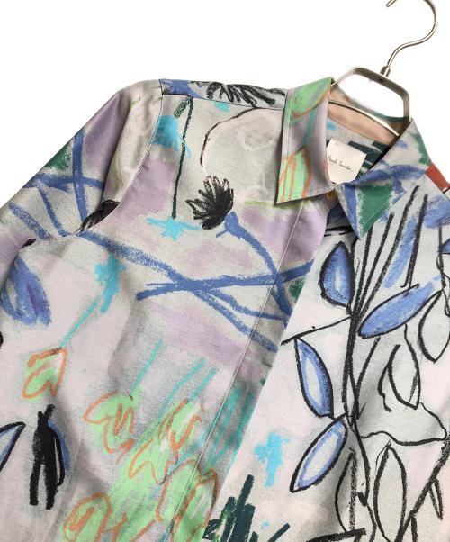 PAUL SMITH（ポールスミス）Paul Smith (ポールスミス) フォレストスケッチプリントシャツ ライトグレー サイズ:Mの古着・服飾アイテム