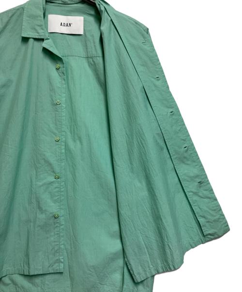 ADAN（エーディーエーエヌ）ADAN (エーディーエーエヌ) 半袖カラーシャツ ミントグリーン サイズ:Ｍの古着・服飾アイテム