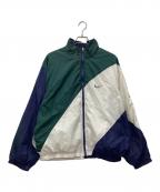 NIKEナイキ）の古着「ナイロンジャケット 90S 銀タグ」｜ホワイト×グリーン×ネイビー