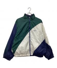 NIKE（ナイキ）の古着「ナイロンジャケット 90S 銀タグ」｜ホワイト×グリーン×ネイビー