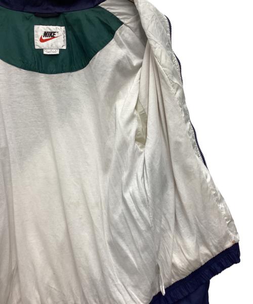NIKE（ナイキ）NIKE (ナイキ) ナイロンジャケット 90S 銀タグ ホワイト×グリーン×ネイビー サイズ:SIZE Lの古着・服飾アイテム