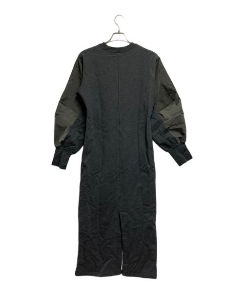 AER（エアー）AER (エアー) スウェットコンビベルテッドワンピース グレー サイズ:FREEの古着・服飾アイテム