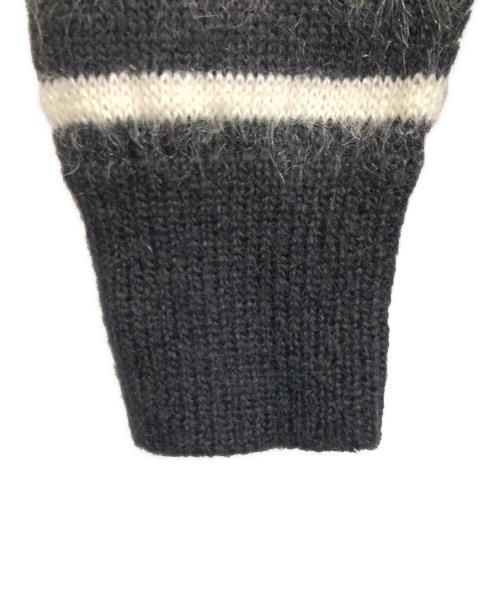 Saint Laurent Paris（サンローランパリ）Saint Laurent Paris (サンローランパリ) モヘアニットカーディガン ホワイト×ブラック サイズ:ＳＩＺＥ　Ｍの古着・服飾アイテム