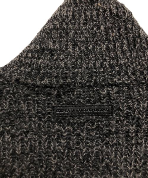 DIESEL Black Gold（ディーゼル ブラック ゴールド）DIESEL Black Gold (ディーゼル ブラック ゴールド) ニットジャケット ブラック サイズ:Lの古着・服飾アイテム