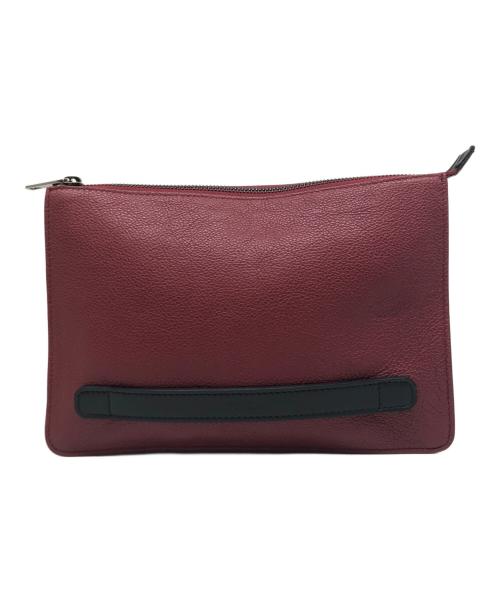 FURLA（フルラ）FURLA (フルラ) クラッチバッグ レッド×ブラックの古着・服飾アイテム