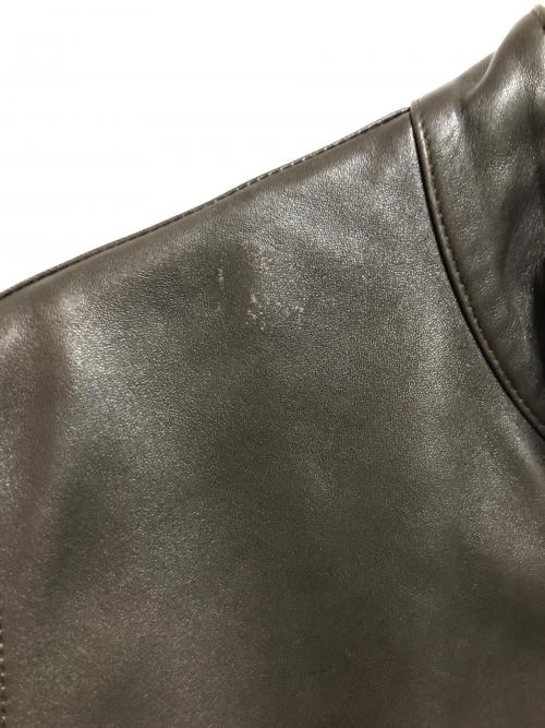 EMMETI（エンメティ）EMMETI (エンメティ) ラムスキンシングルライダースジャケット ブラック サイズ:ＳＩＺＥ５０の古着・服飾アイテム