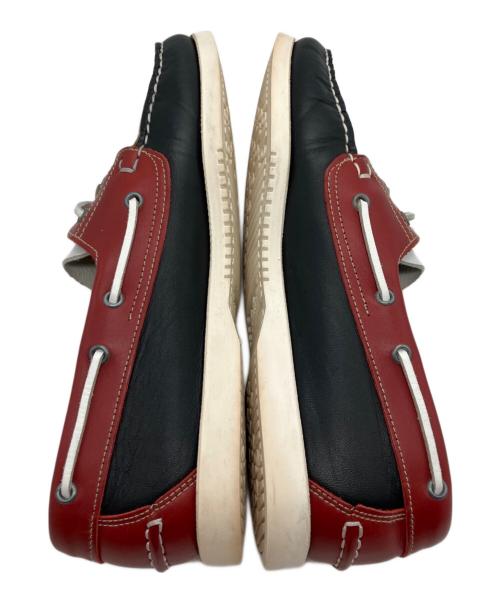 PARABOOT（パラブーツ）PARABOOT (パラブーツ) デッキシューズ レッド×ブラック サイズ:27,0の古着・服飾アイテム