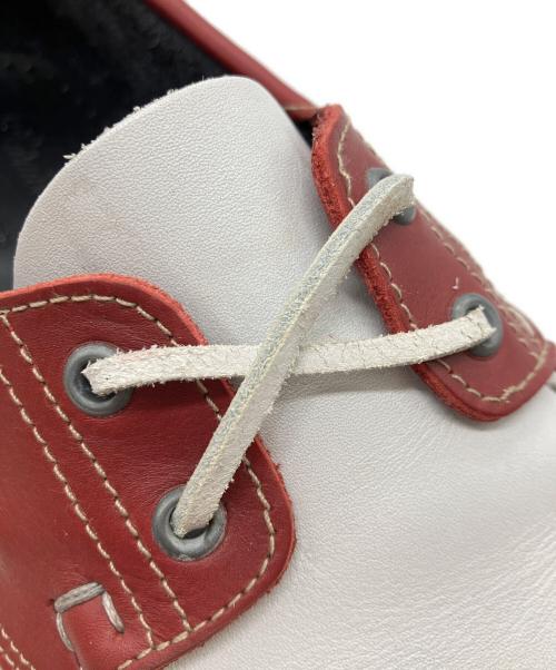 PARABOOT（パラブーツ）PARABOOT (パラブーツ) デッキシューズ レッド×ブラック サイズ:27,0の古着・服飾アイテム