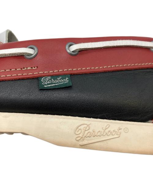 PARABOOT（パラブーツ）PARABOOT (パラブーツ) デッキシューズ レッド×ブラック サイズ:27,0の古着・服飾アイテム