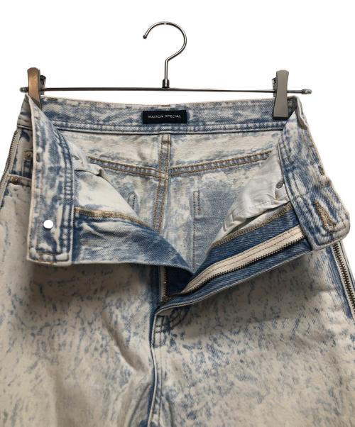 MAISON SPECIAL（メゾンスペシャル）MAISON SPECIAL (メゾンスペシャル) Side Long Zip Denim スカイブルー サイズ:36の古着・服飾アイテム