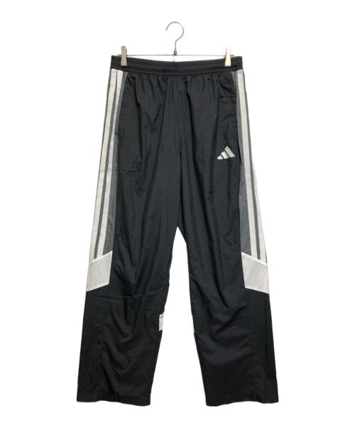 adidas（アディダス）adidas (アディダス) マストハブ ルーズフィット メッシュ裏地付き フルレングス オープンヘム ウインドパンツ ブラック サイズ:XLの古着・服飾アイテム