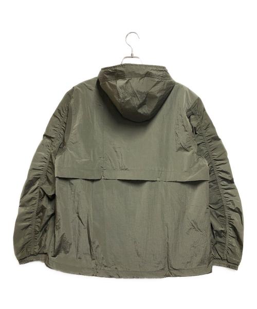 adidas（アディダス）adidas (アディダス) シティエスケープ ルーズフィット シャイニークリンクル リップストップ フード付きジャケット オリーブ サイズ:XLの古着・服飾アイテム