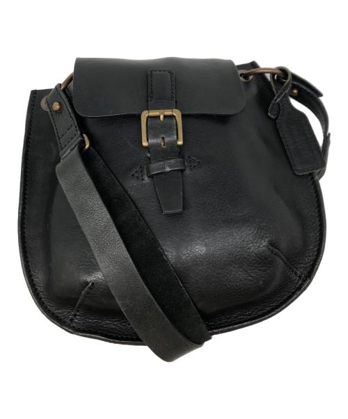 BEAU DESSIN（ボーデッサン）BEAU DESSIN (ボーデッサン) レザーショルダーバッグ ブラックの古着・服飾アイテム