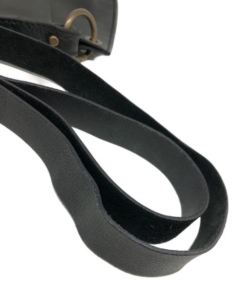 BEAU DESSIN（ボーデッサン）BEAU DESSIN (ボーデッサン) レザーショルダーバッグ ブラックの古着・服飾アイテム