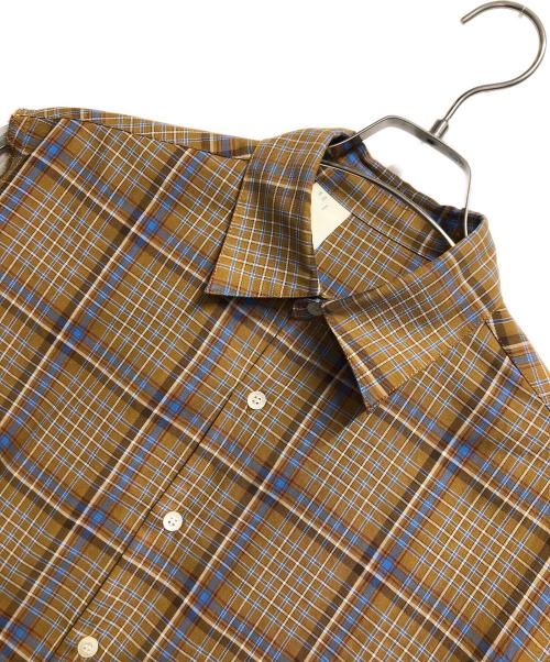 N.HOOLYWOOD（エヌ ハリウッド）N.HOOLYWOOD (エヌ ハリウッド) BIG CHECK SHIRT ブラウン サイズ:36の古着・服飾アイテム